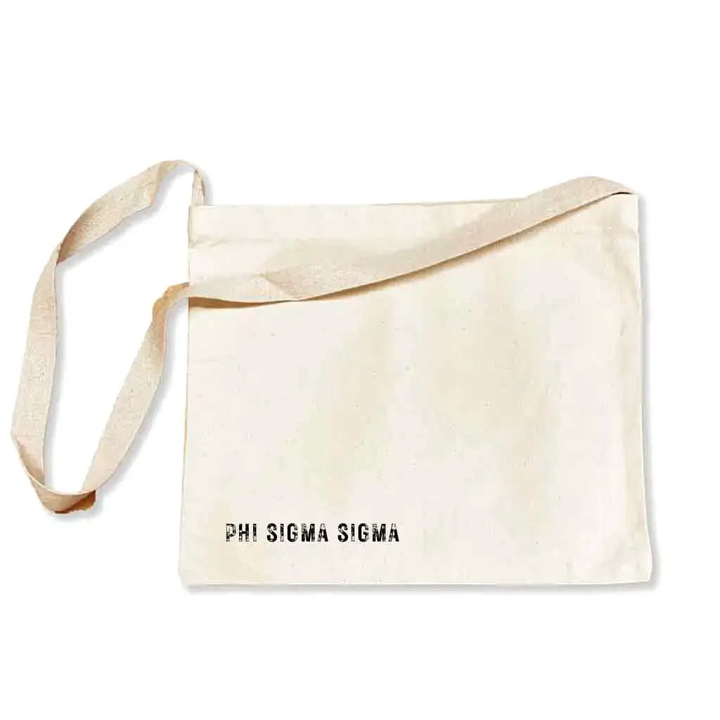 Phi Sigma Sigma Sorority Messenger Bag with Cross Body Strap