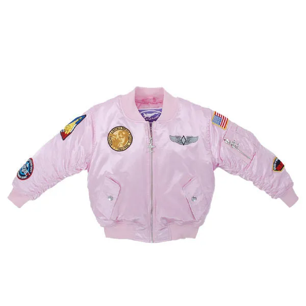 Pink Kids MA-1 Flight Jacket