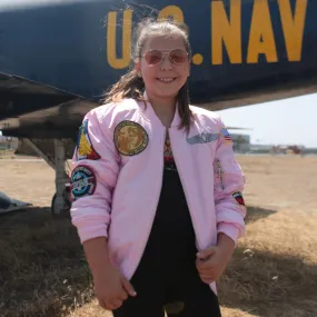 Pink Kids MA-1 Flight Jacket