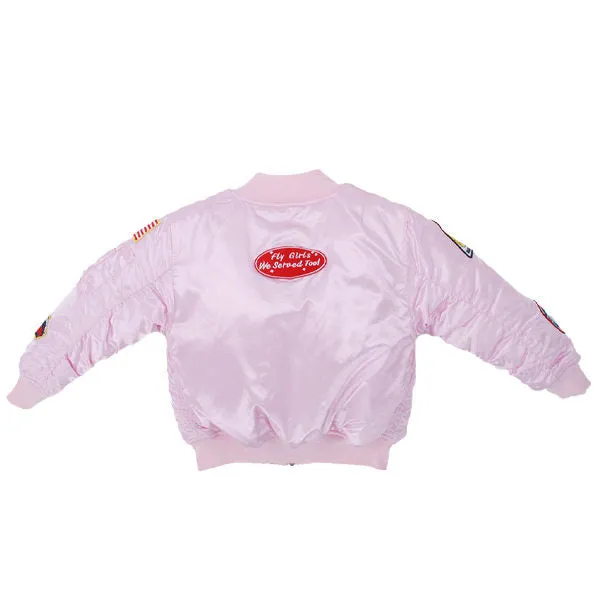 Pink Kids MA-1 Flight Jacket