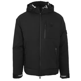 Plein Sport Padded Large Branded Logo Black Jacket