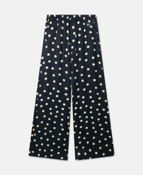 Polka Dot Wide-Leg Trousers