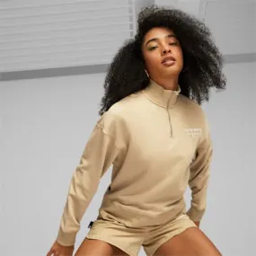 PUMA TEAM Women's Half-Zip Sweatshirt | Sand Dune | PUMA Shop All Puma | PUMA 