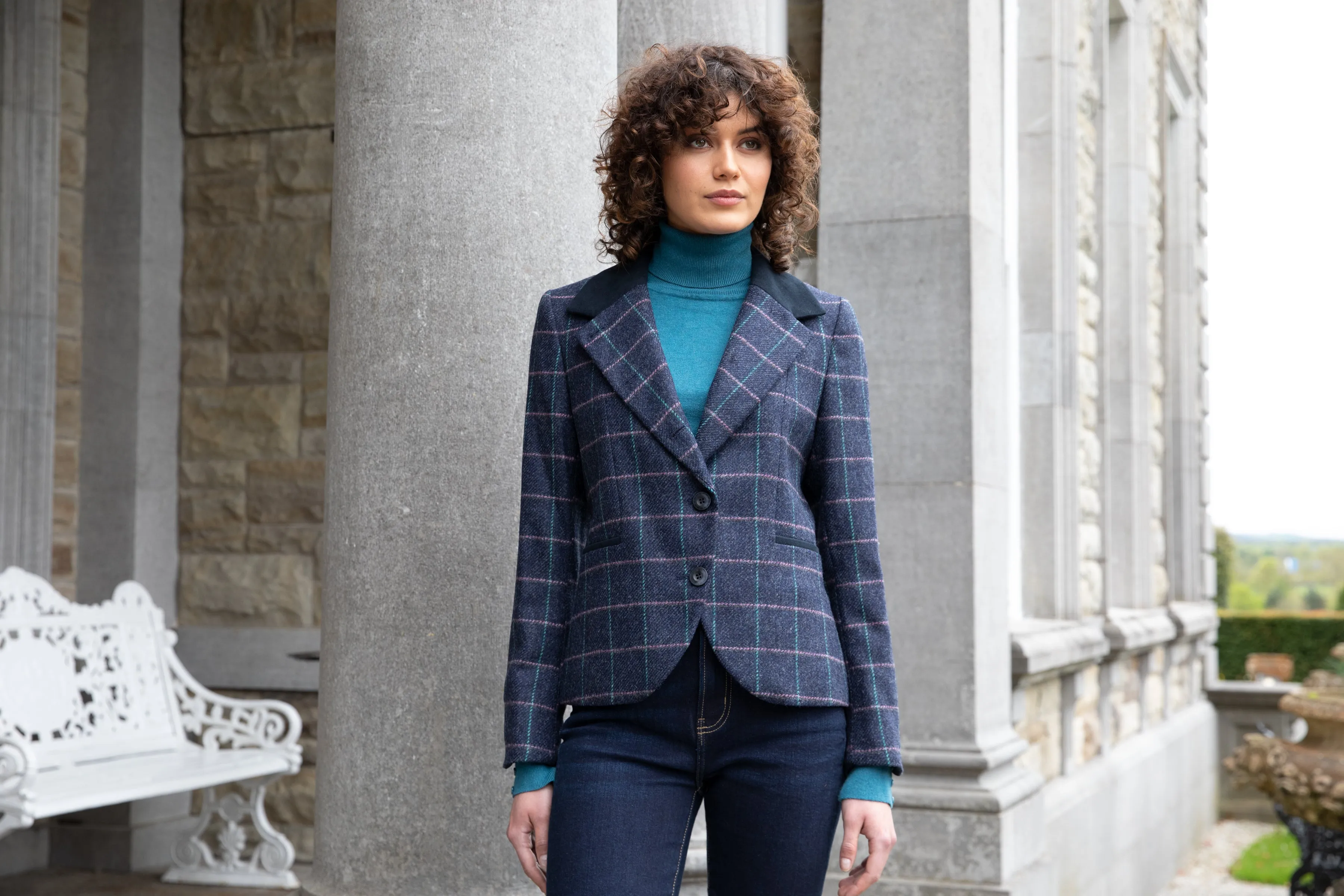 Sasha Tweed Jacket - Navy Dreamer