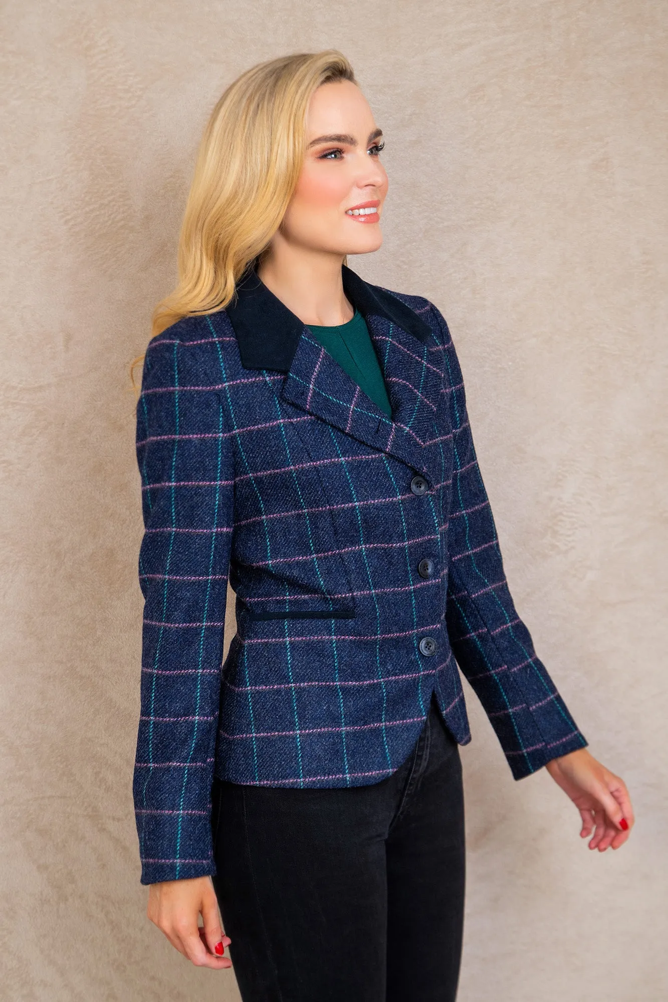 Sasha Tweed Jacket - Navy Dreamer