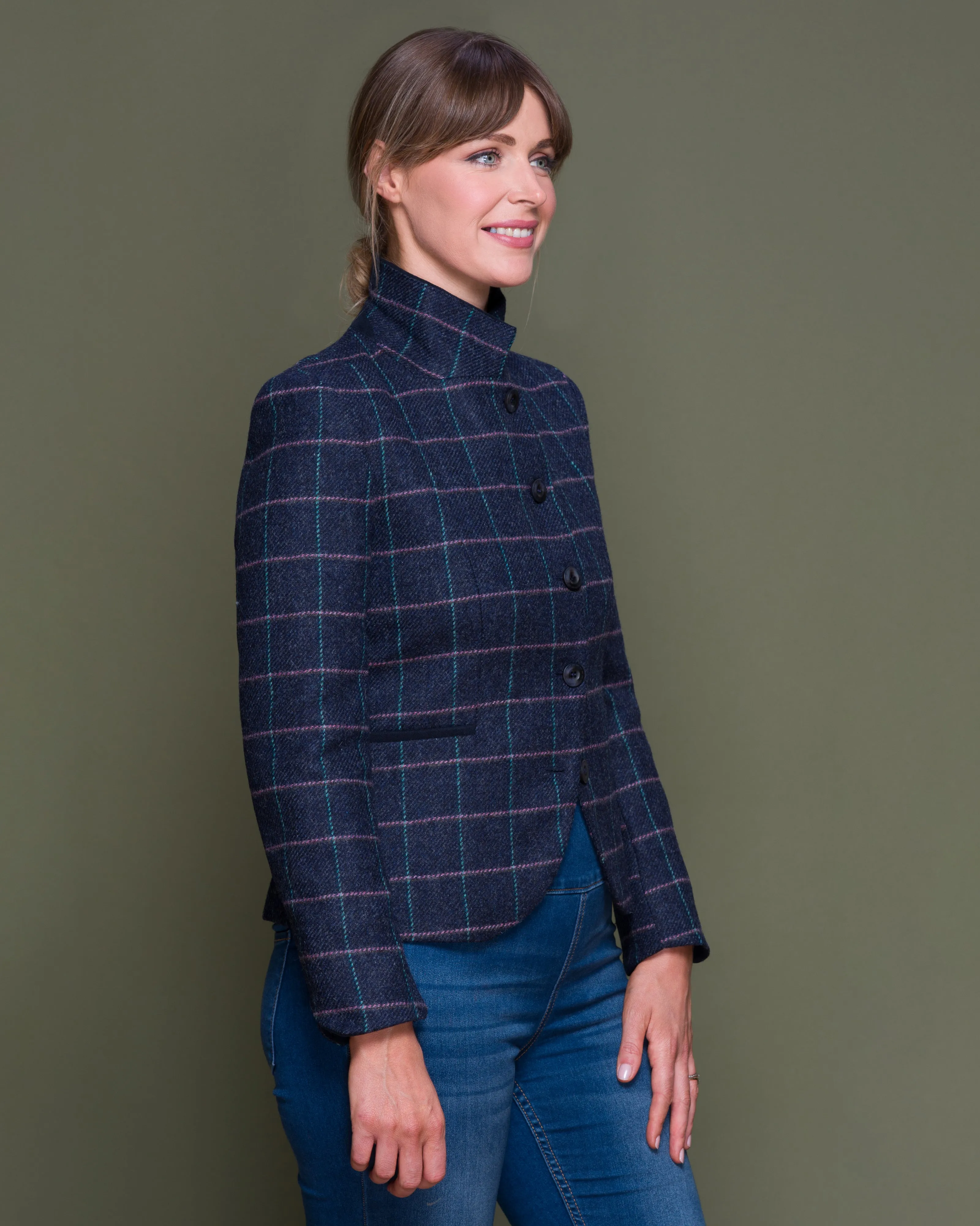 Sasha Tweed Jacket - Navy Dreamer