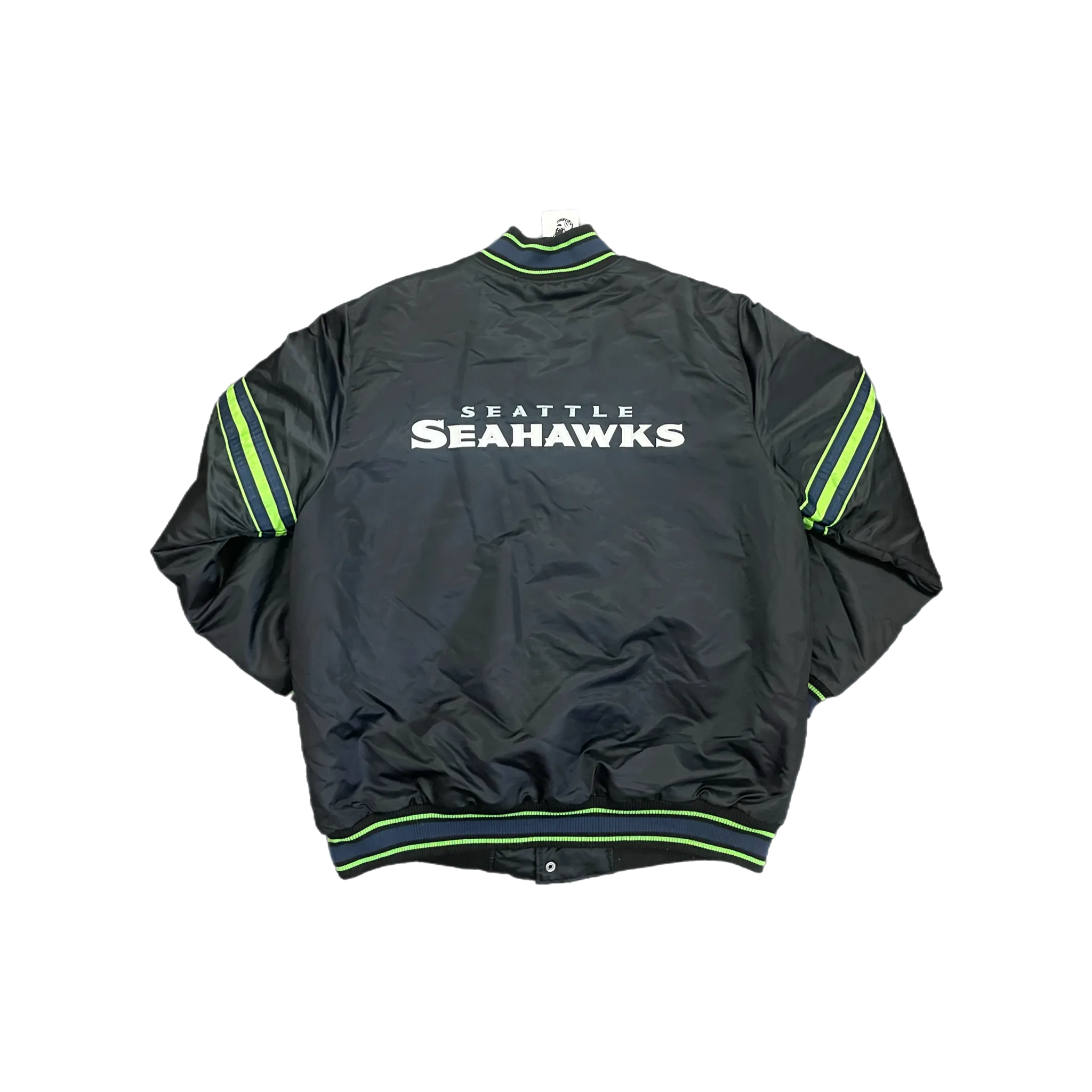 Seahawks - Black Satin Jacket - Size XX-Large