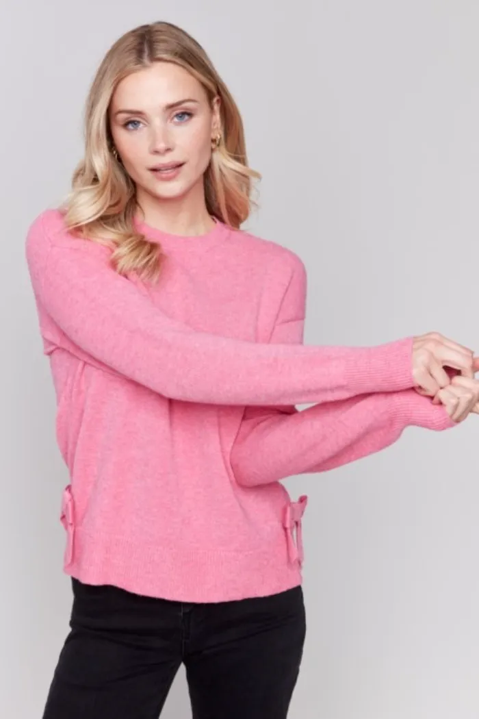 Side Bow Crewneck Sweater