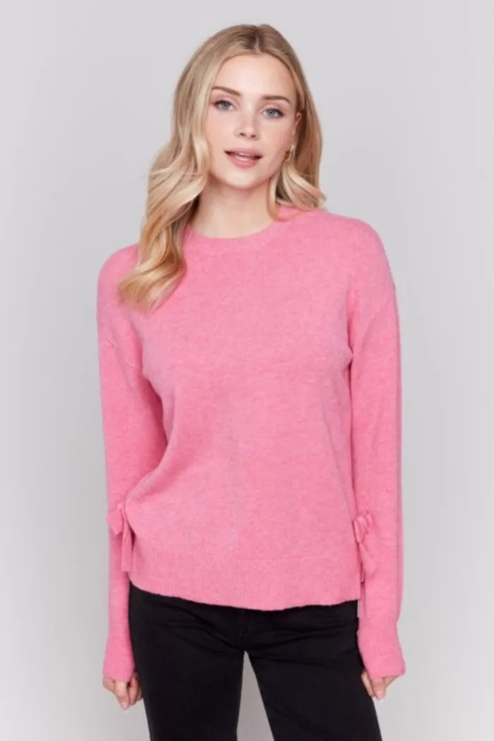 Side Bow Crewneck Sweater