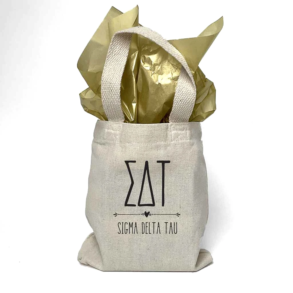 Sigma Delta Tau Boho Design on Mini Tote Gift Bag