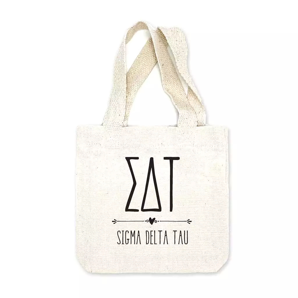 Sigma Delta Tau Boho Design on Mini Tote Gift Bag