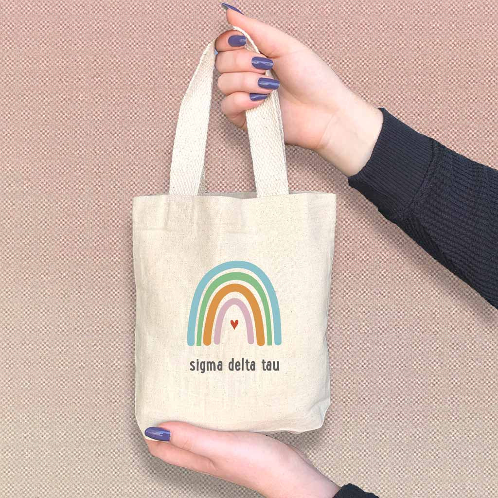 Sigma Delta Tau Sorority Rainbow Mini Tote Gift Bag