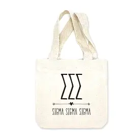 Sigma Sigma Sigma Boho Design on Mini Tote Gift Bag