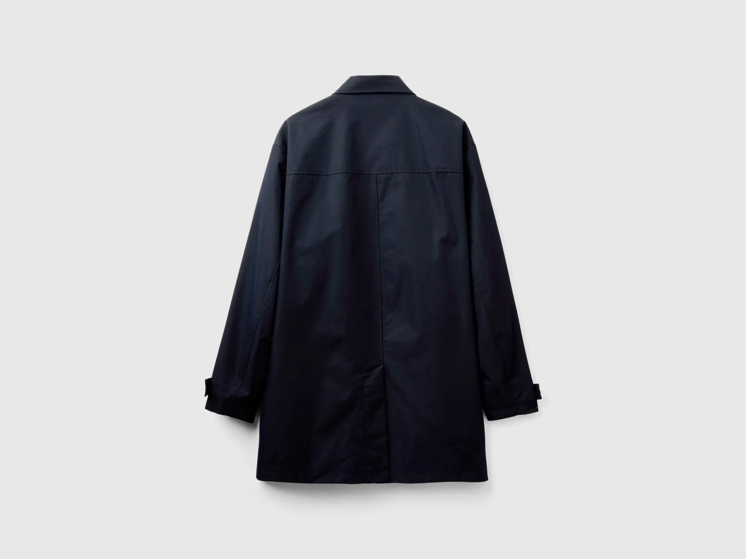 Single-breasted lined coat - Dark Blue | Benetton