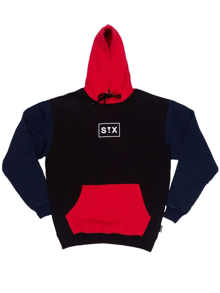 StreetX Contrast Panel Hoody - Black Red