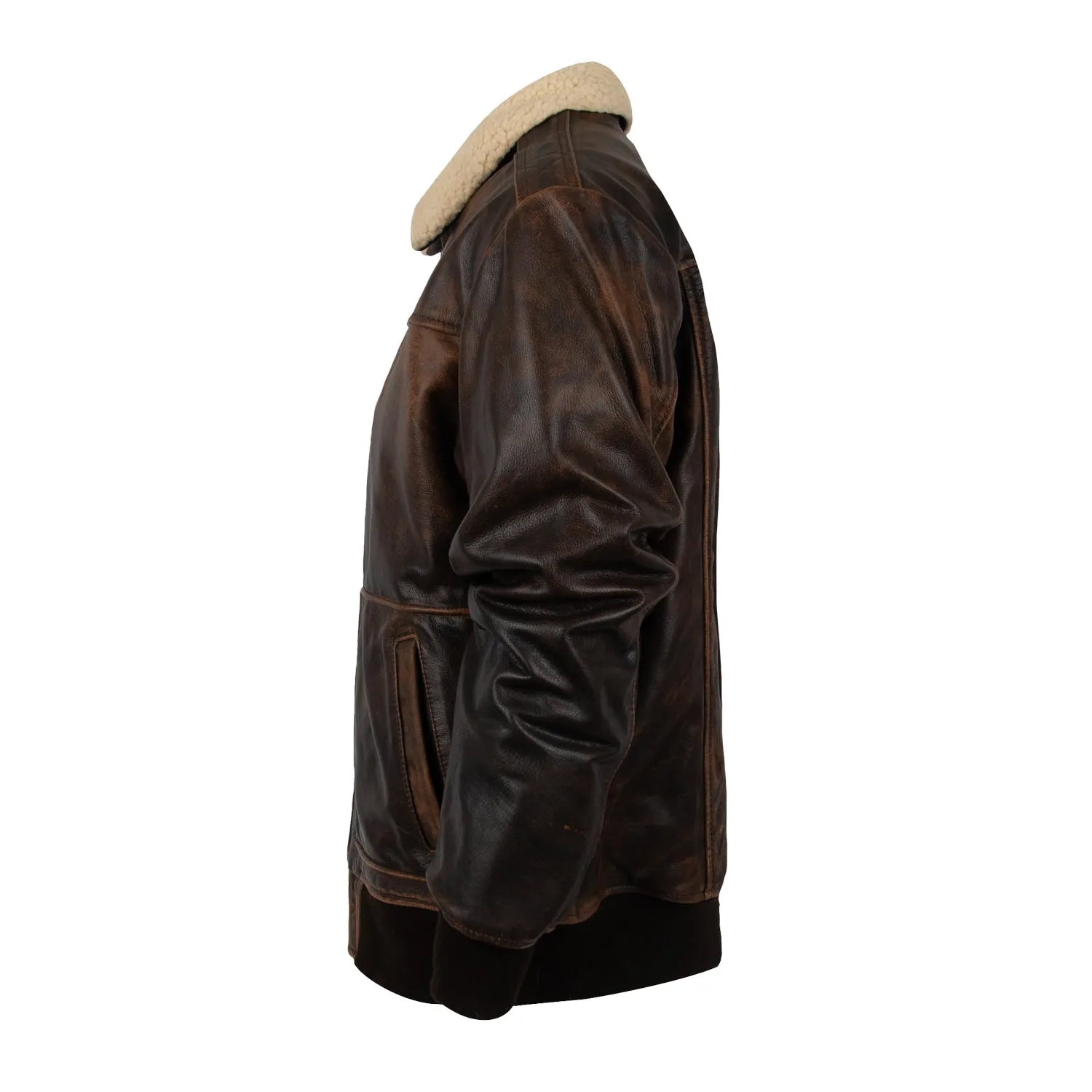 STS Ranchwear Mens Vintage Bomber Vintage Brown Leather Leather Jacket