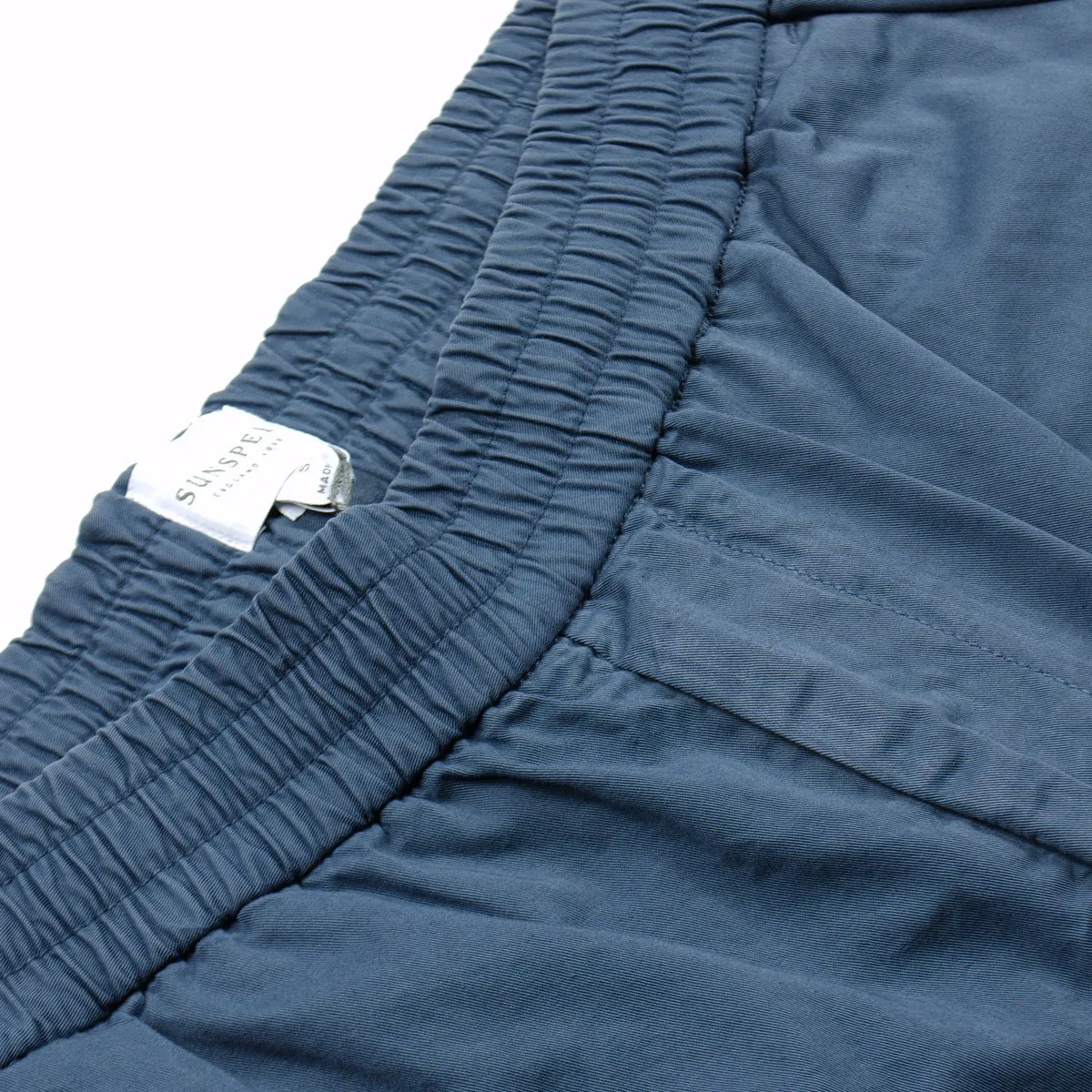 Sunspel - Drawstring Trouser - Blue Slate