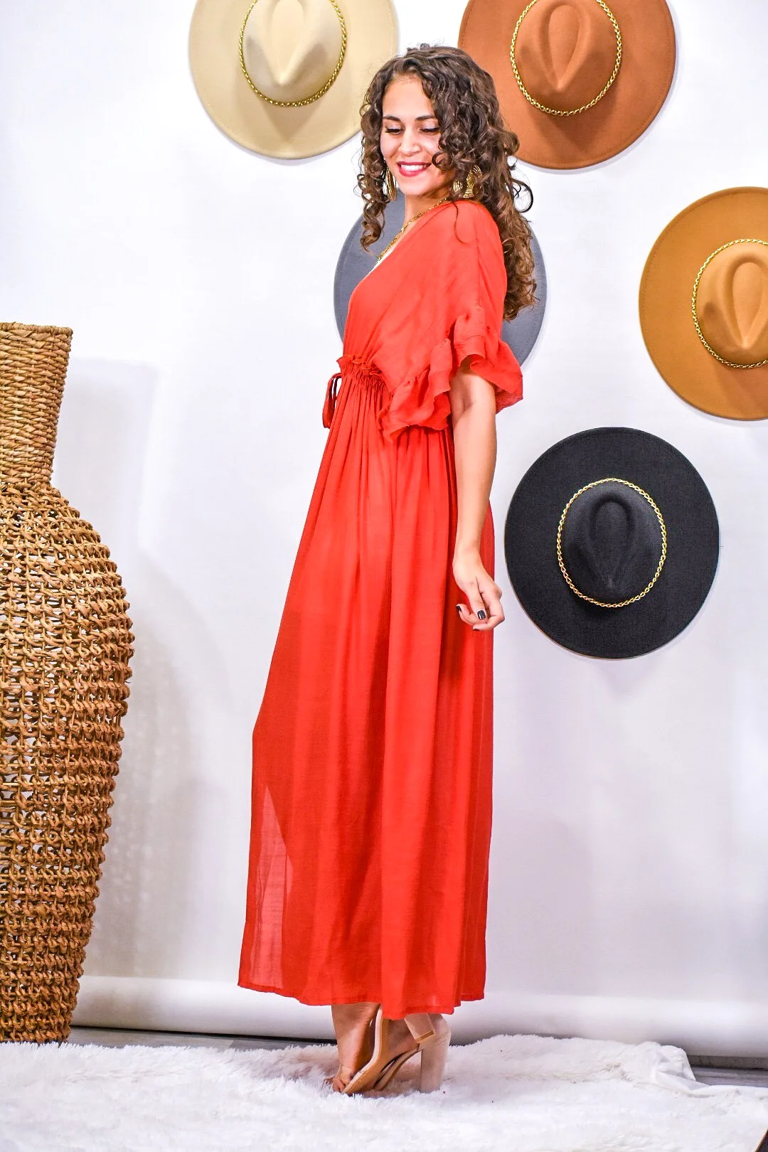 That’s The Power Rustic Red Duster Maxi Dress