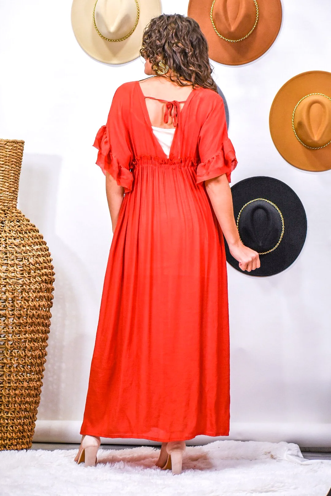 That’s The Power Rustic Red Duster Maxi Dress