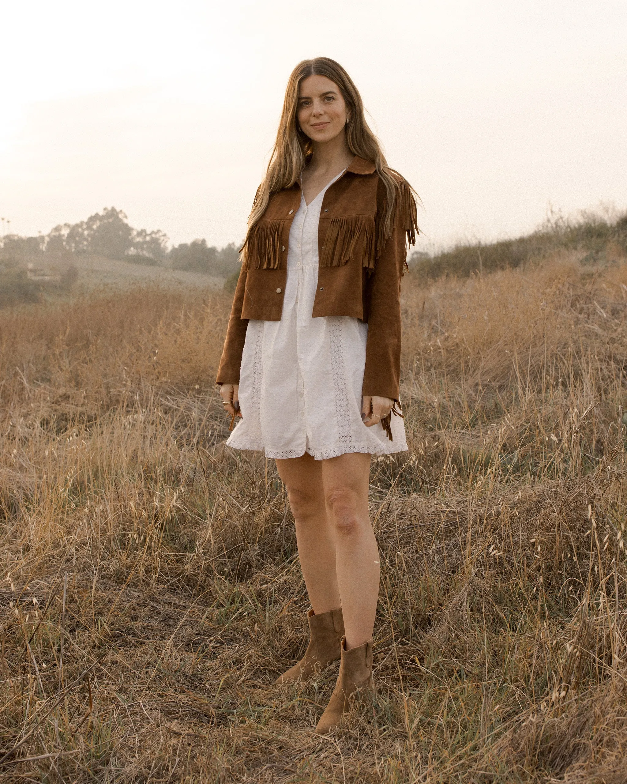 The Fringe Jacket by Rylee + Cru - Saddle