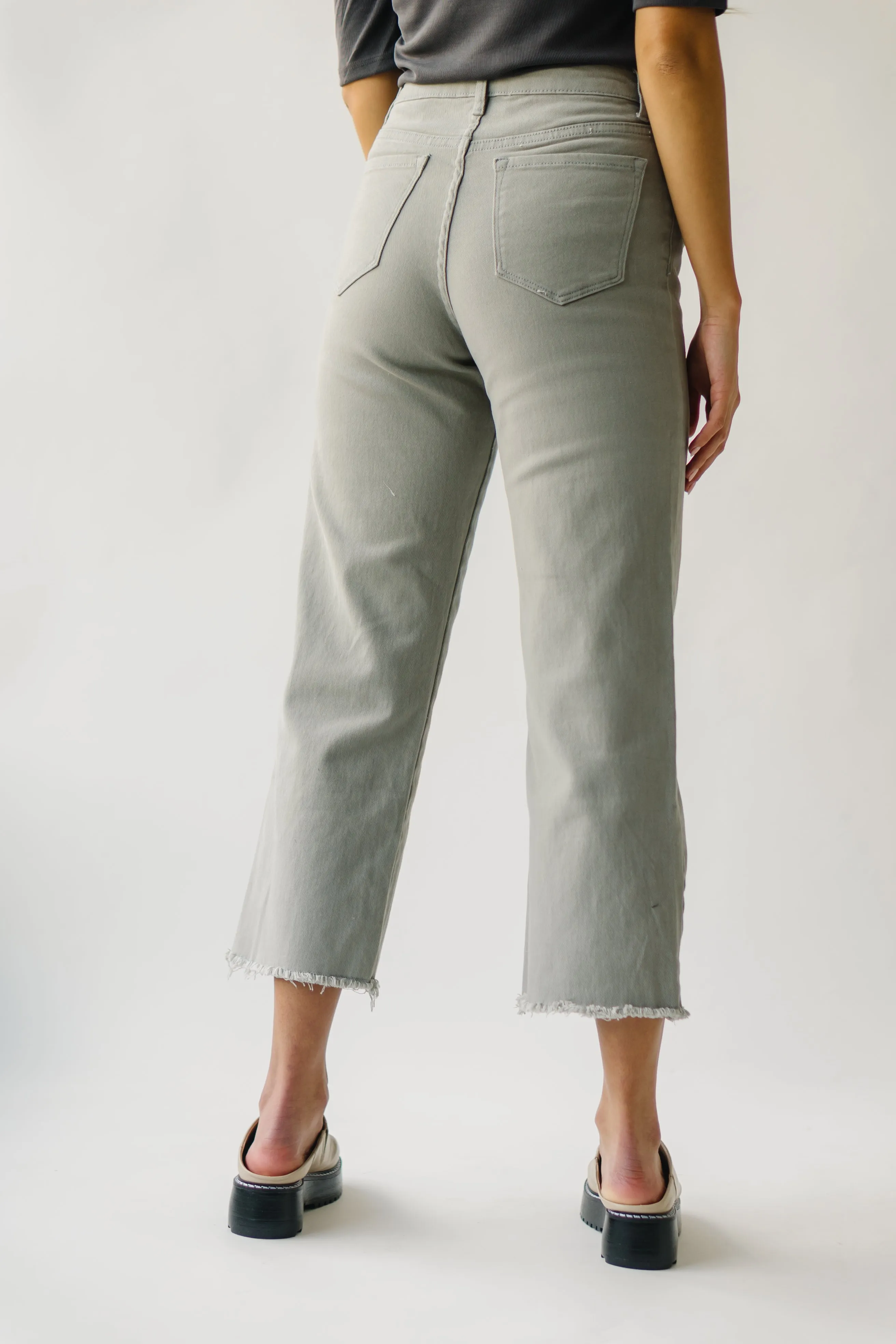 The Matilda Wide Leg Jean in Sage Denim