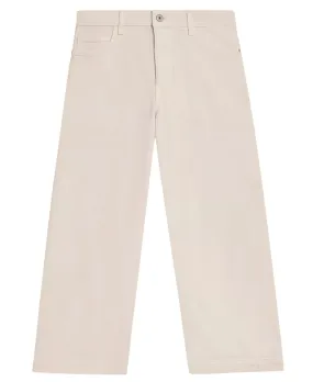 Tia Wide Leg Crop Jean                             Natural White