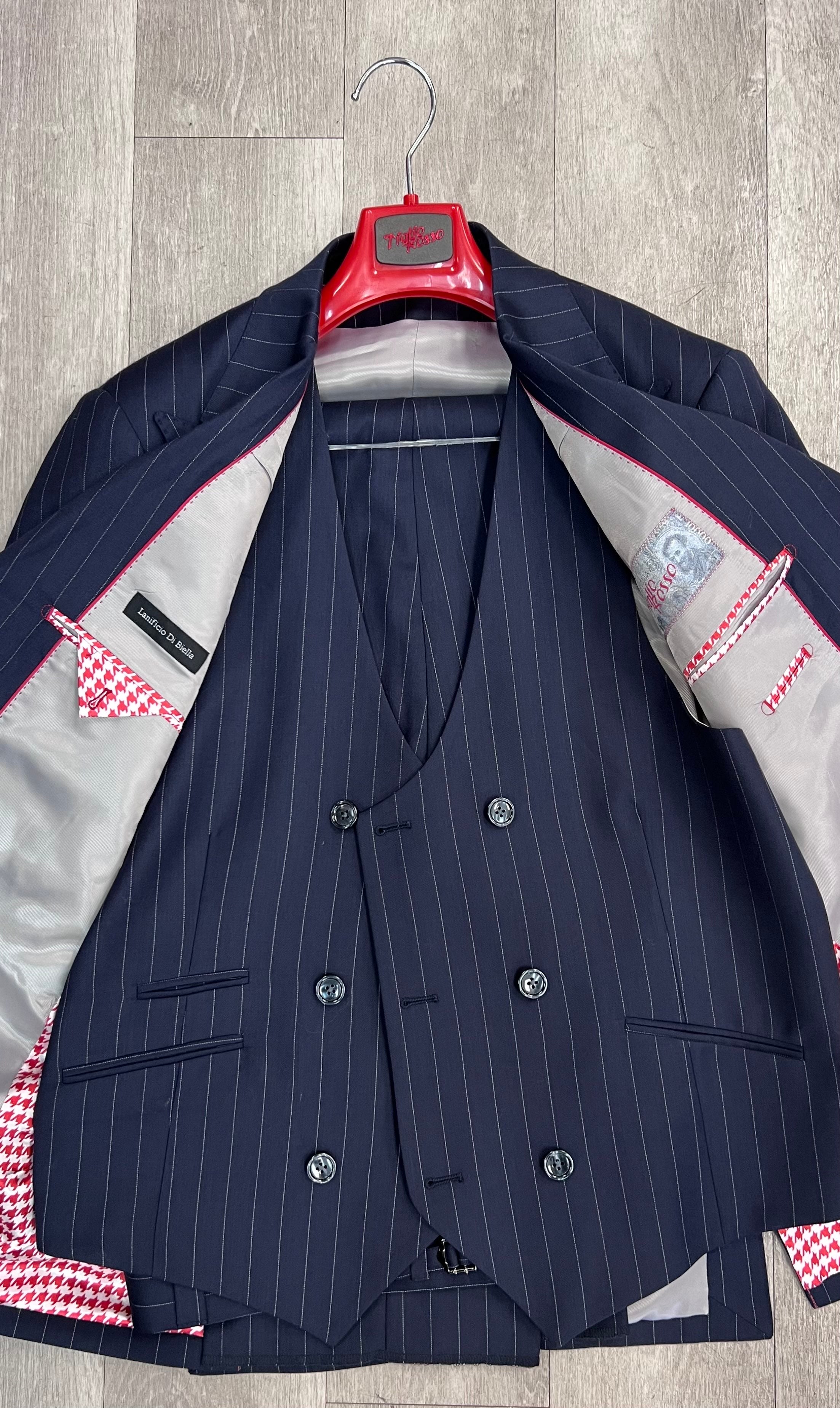 Tiglio Rosso Orvietto/Vest Navy Pinstripe TL5062