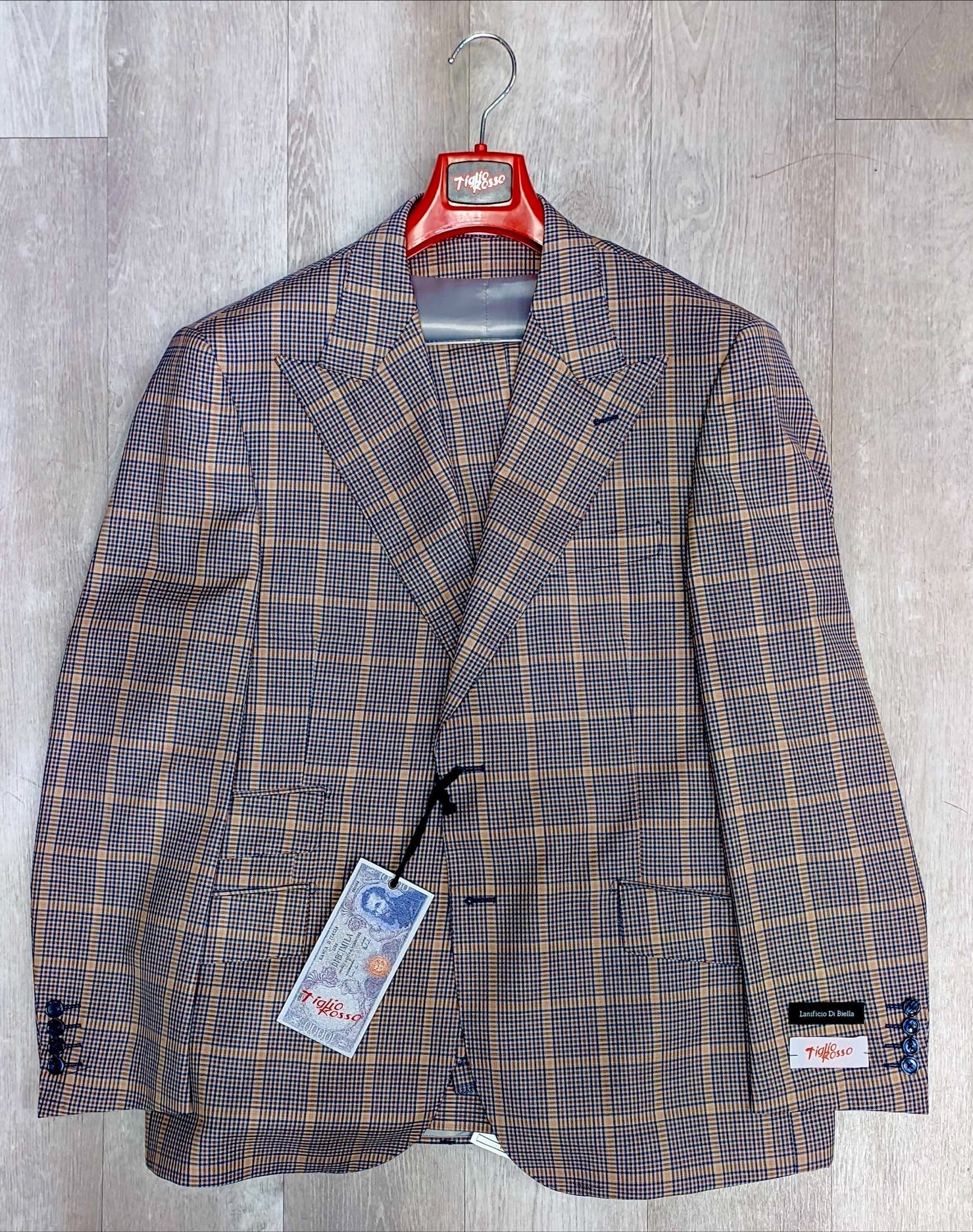 Tiglio Rosso Pecorello Vested Camel/Blue TL2712