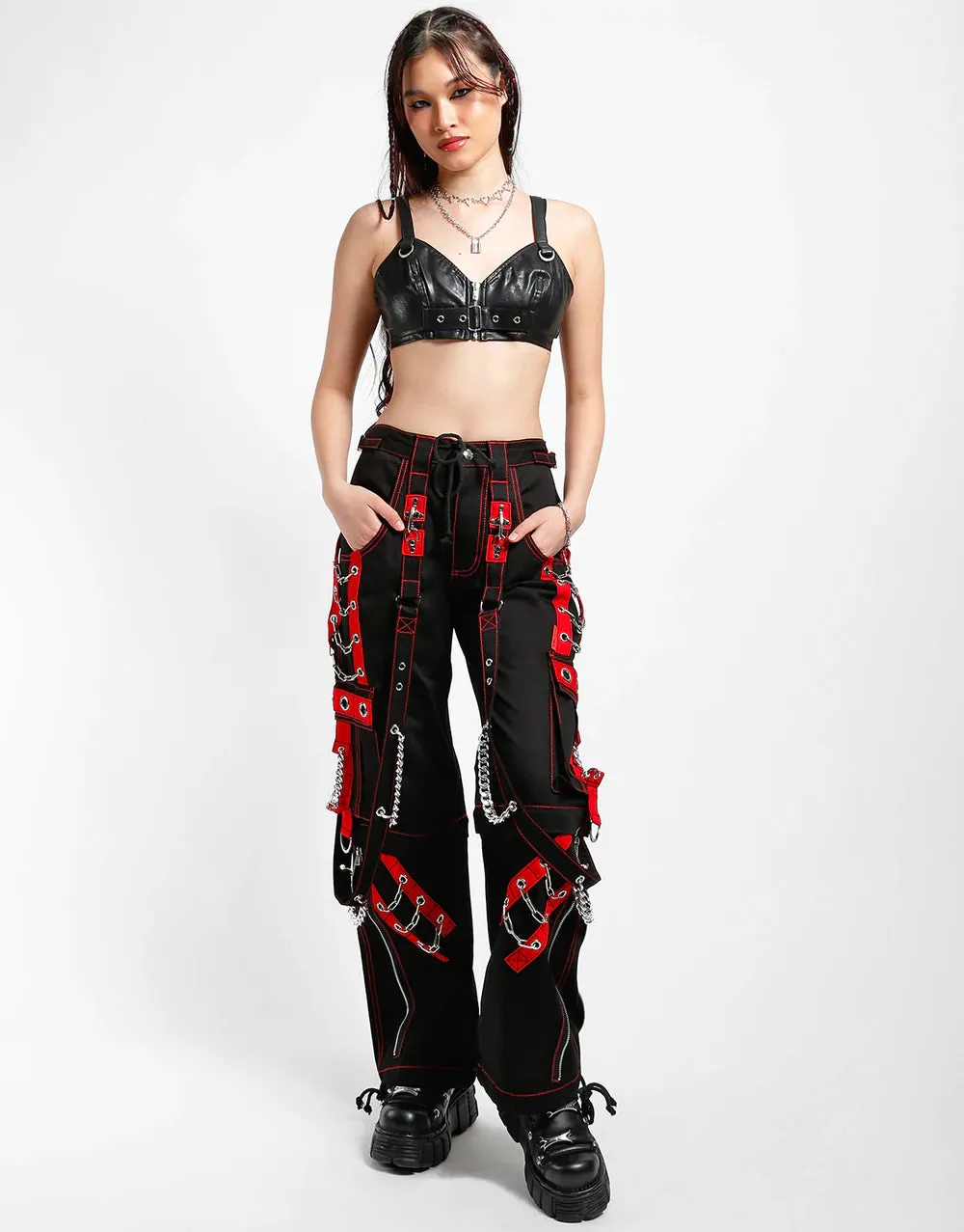 Tripp Rough Dark Street Black/Red Zip-off Pant