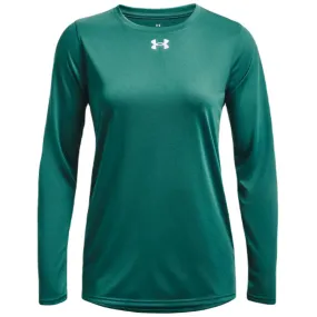 Under Armour Women's Coastal Teal/White Team Tech Long Sleeve