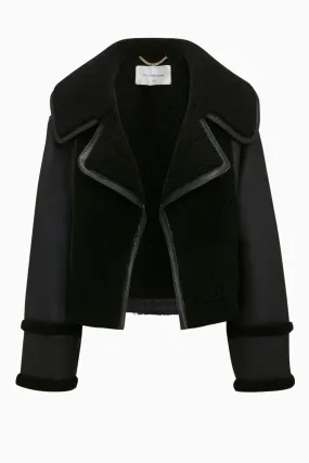 Victoria Beckham Shearling Jacket - Black