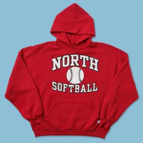 Vintage Russell Athletic North Softball Hoody Small