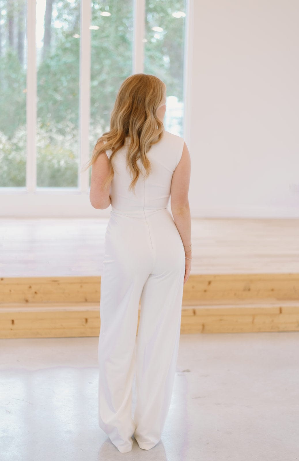 White Wide Leg Jumpsuit