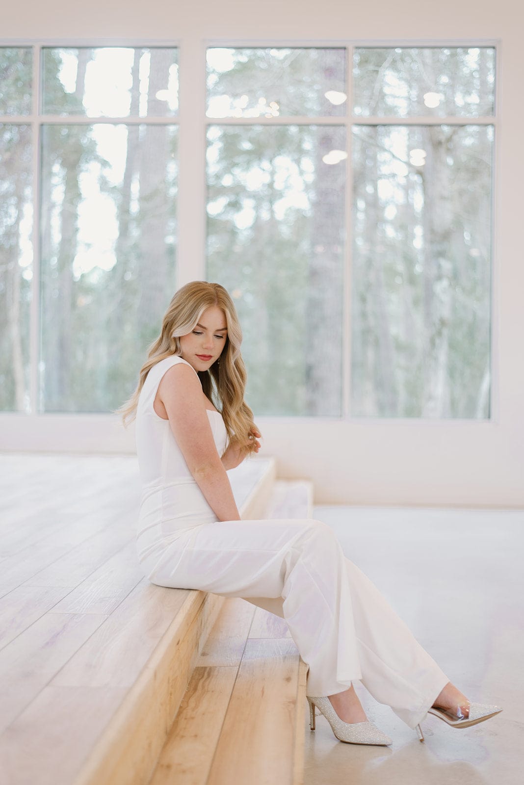 White Wide Leg Jumpsuit