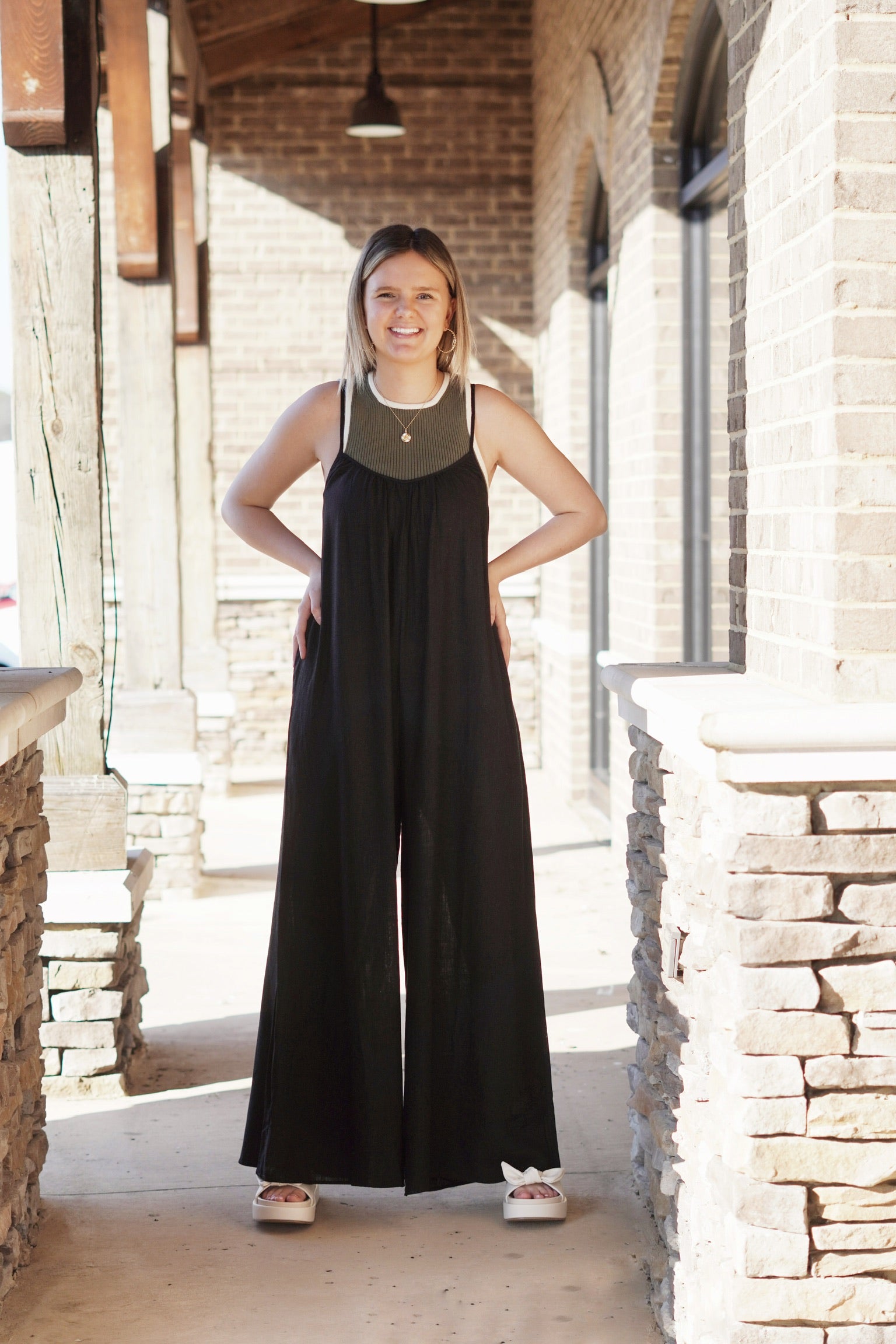 Willow Wide Leg Linen Jumpsuit