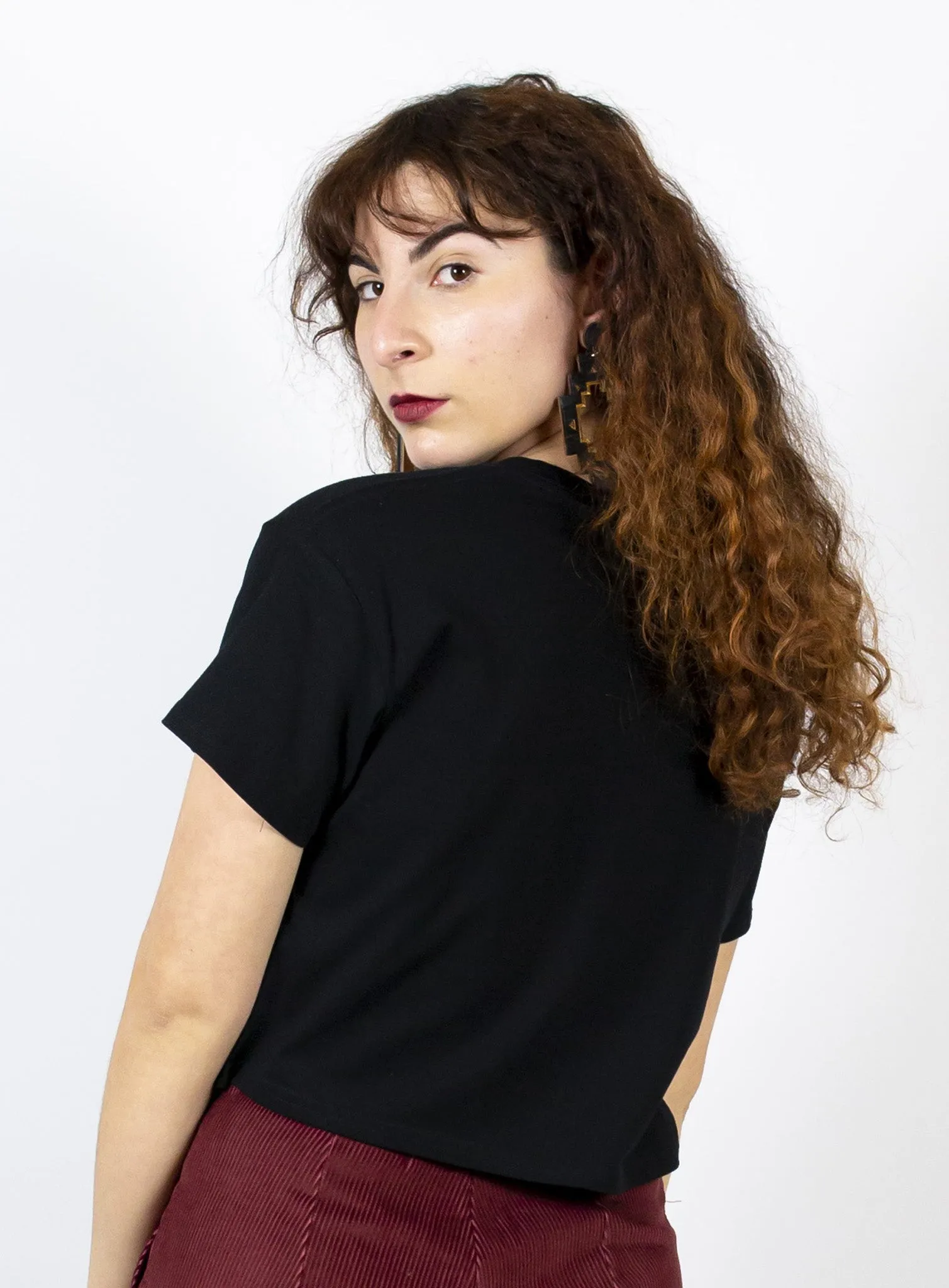 Womb Power cropped tee - Black