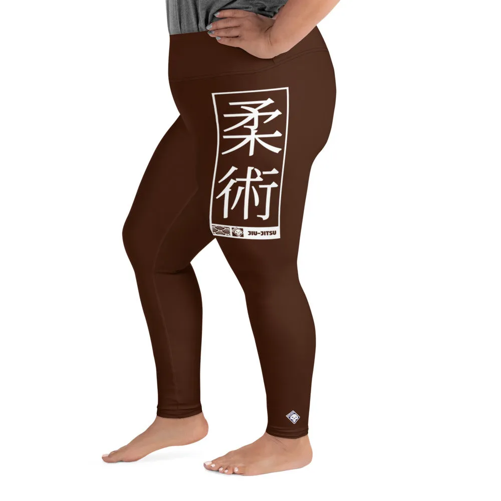 Women's Plus Size Yoga Pants Workout Leggings For Jiu Jitsu 006 - Chocolate