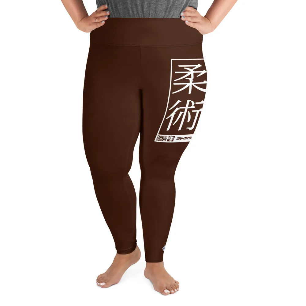 Women's Plus Size Yoga Pants Workout Leggings For Jiu Jitsu 006 - Chocolate