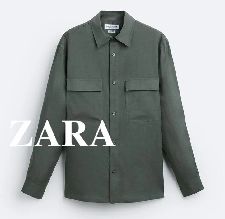 ZARA  |Linen Plain Shirts